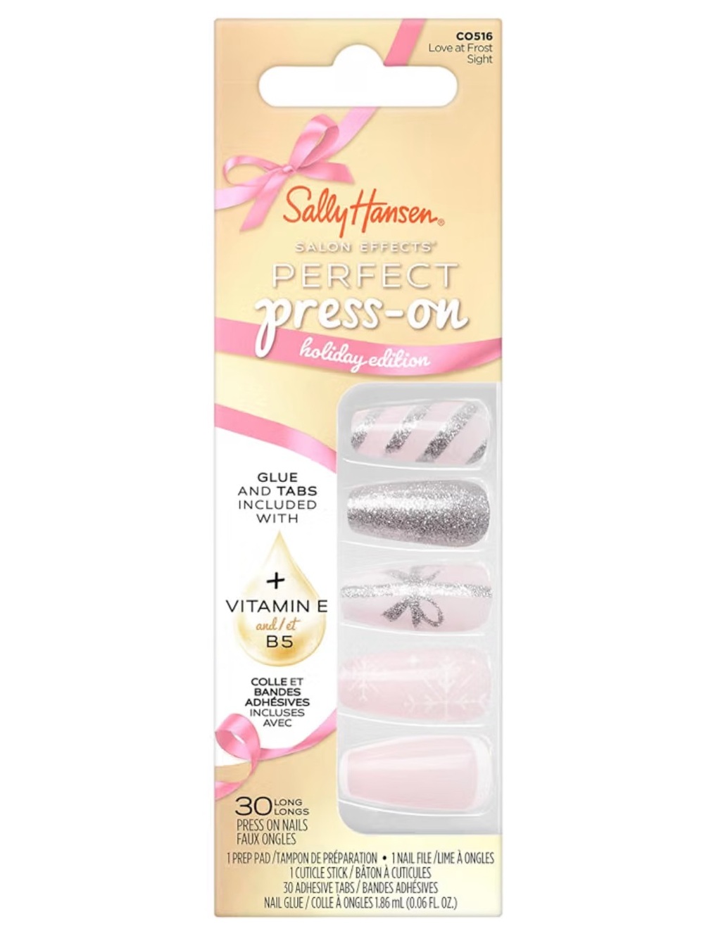 Sally Hansen Salon Effects Perfect Press-Ons, Love at Frost Sight